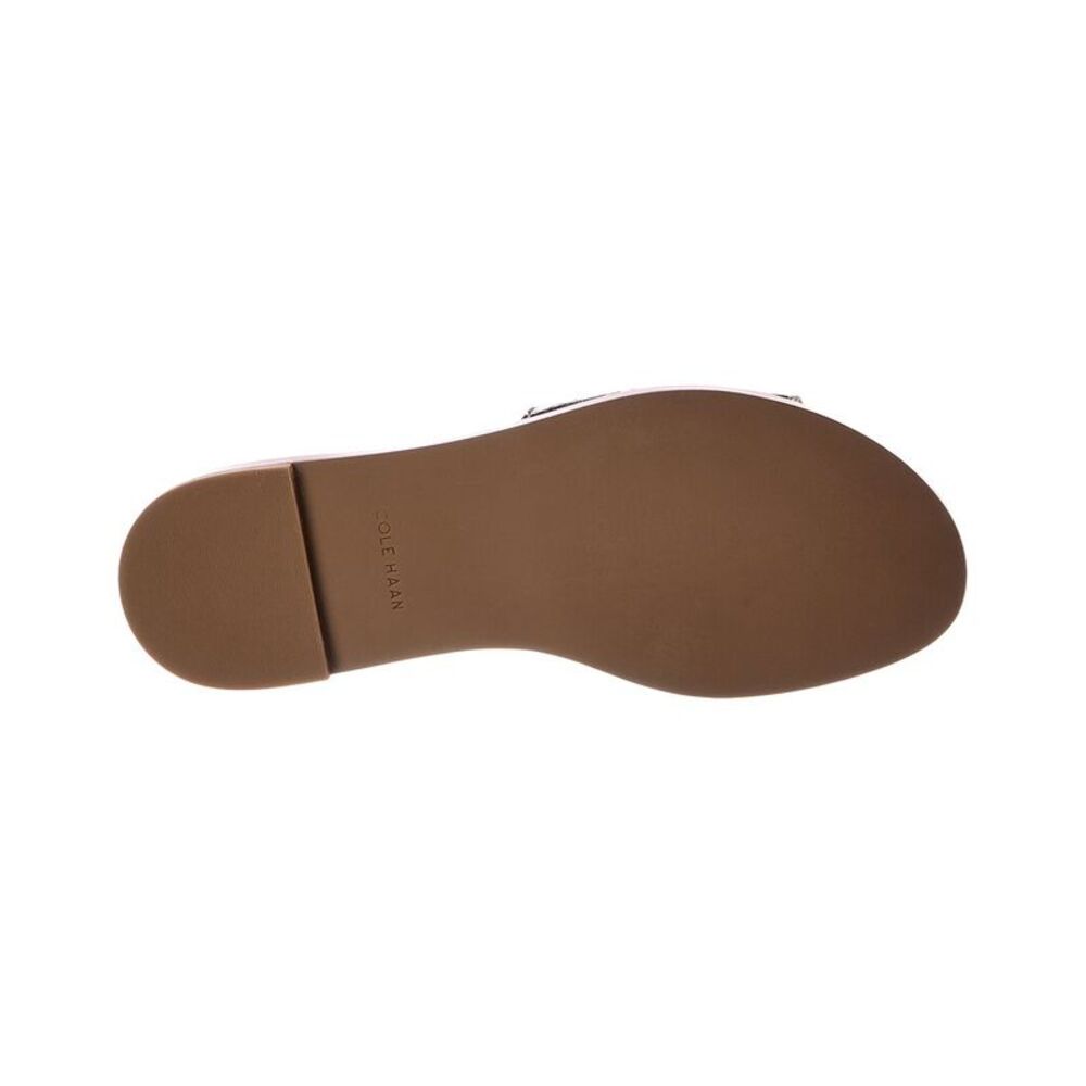 Cole Haan Flynn Snake-Embossed Leather Sandal, Brown - Picture 4 of 5
